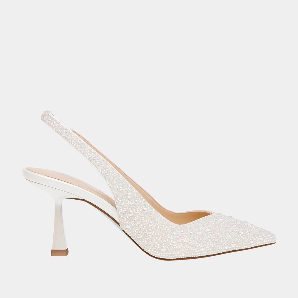 Betsey Johnson Clark Heels Ivory